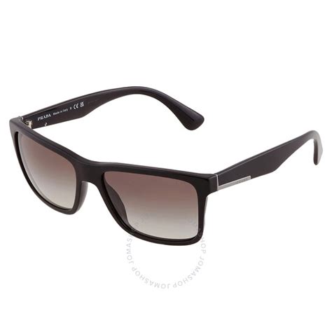 Prada Grey Rectangular Men's Sunglasses PR 19SS .